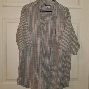 Columbia Short Sleeve Button Up Plaid Shirt XL